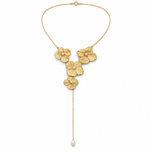 Load image into Gallery viewer, Hydrangea and Pearls Necklace