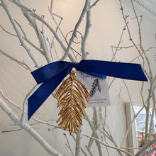 Load image into Gallery viewer, Pine Needles needle holiday ornament gold
