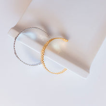Load image into Gallery viewer, lavender cuff bracelet silver and gold
